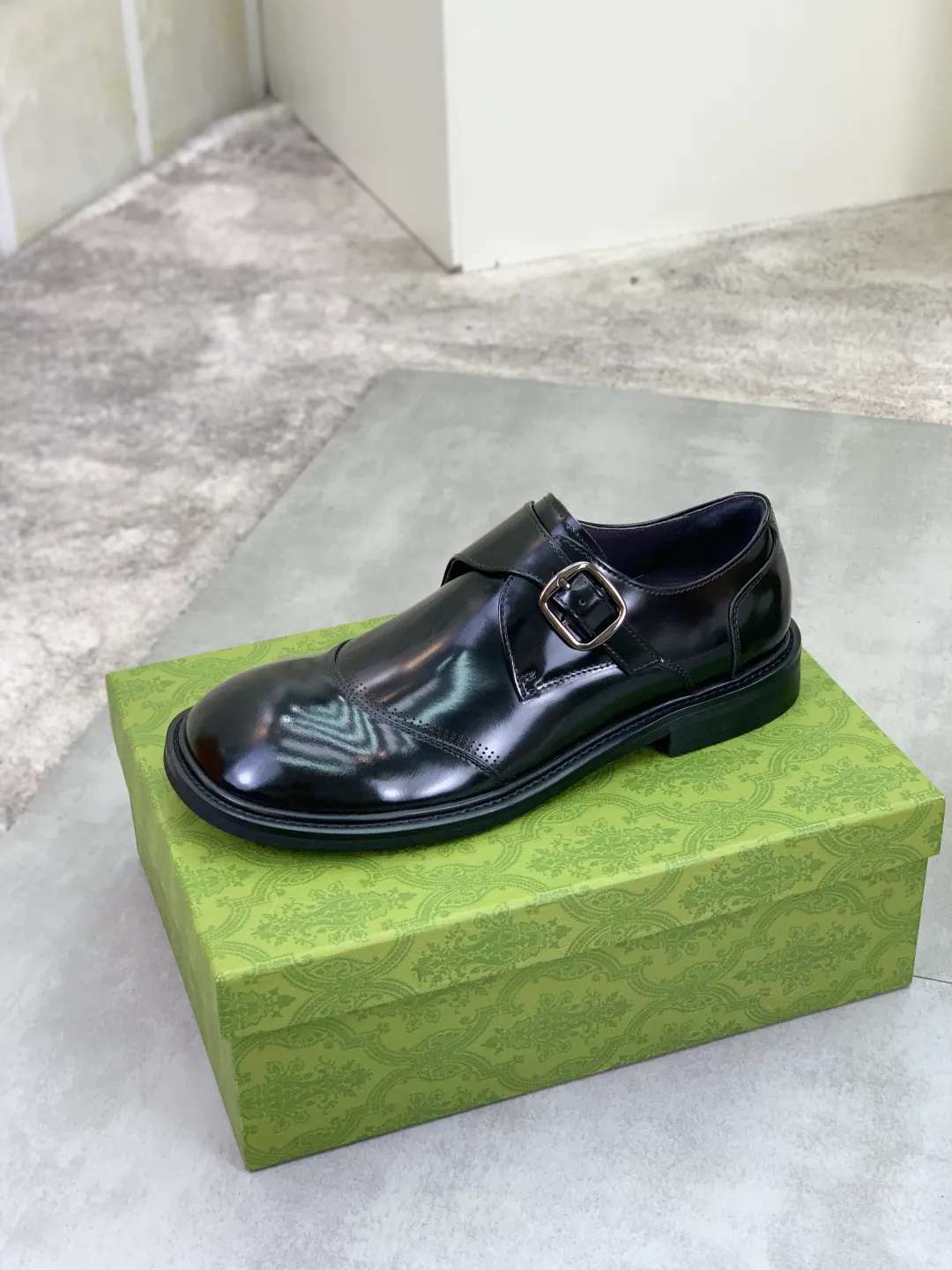 Men's Men's Shoes 💰P580 [New Style] 💰💎💎💎 [Gucci] GUCCI high-end men's formal business leather shoes, original order 1:1! Original imported high-end calfskin, original metal buckle, imported first-layer pigskin lining for feet, original high-end outsole, men's shoe size: 38-44